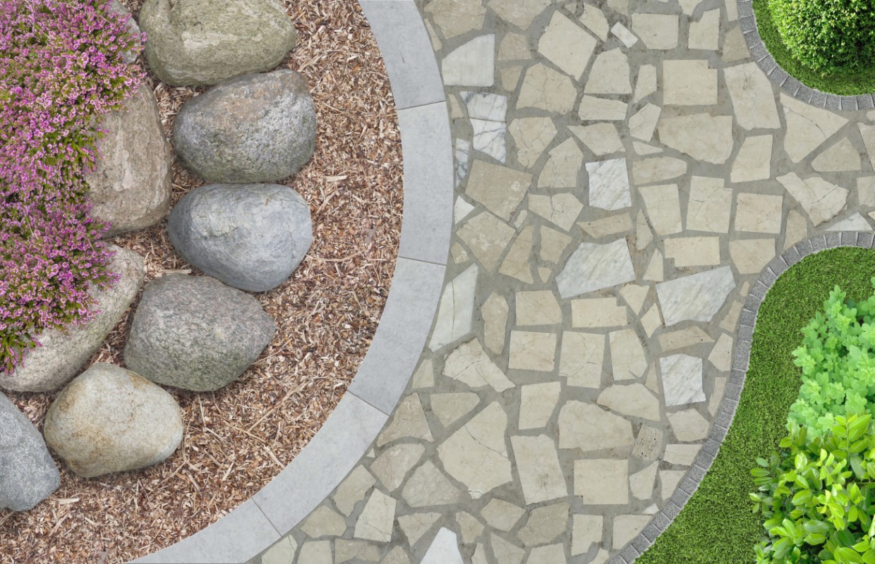 Landscaping and equipping project for outdoor spaces and walkways